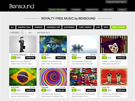 bensound free music downloads.